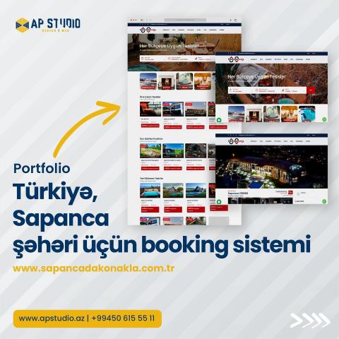 Türkiyə,Sapanca şəhəri üçün hazırladığımız booking sistemi