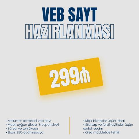 Xüsusi Təklif: Veb Sayt cəmi 299 AZN!